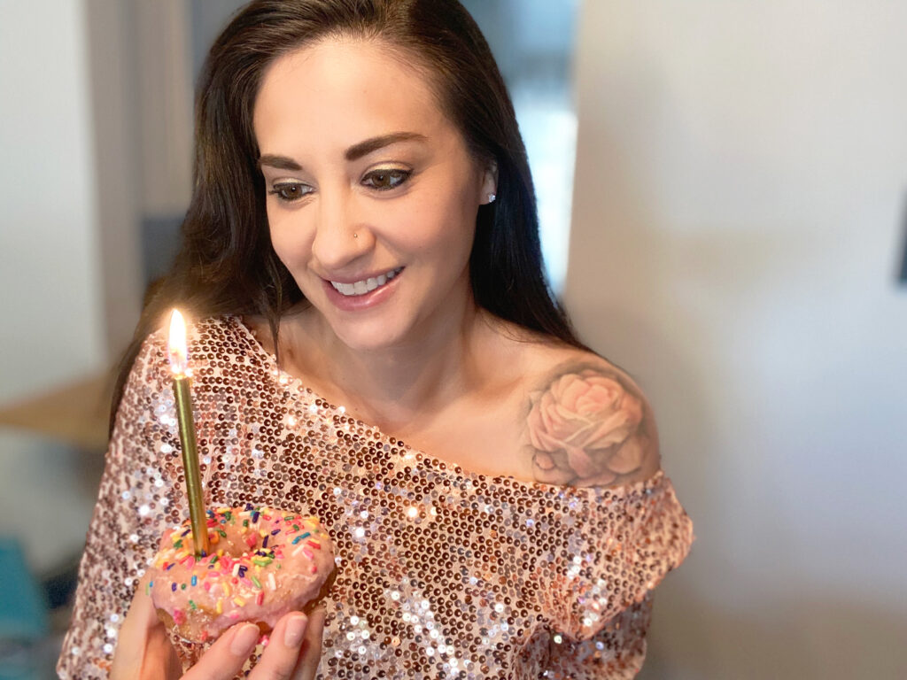 Kelli making a birthday wish